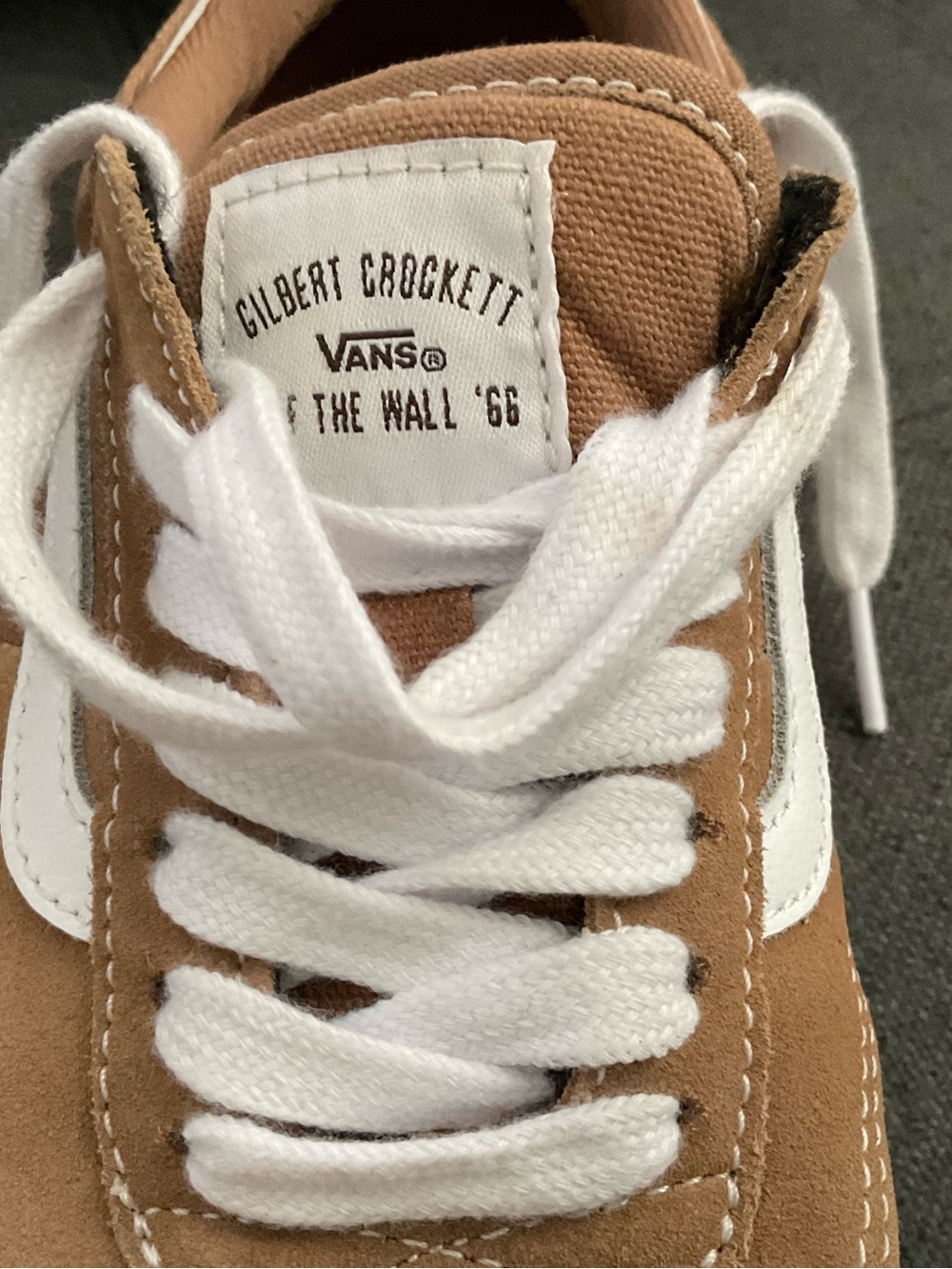 Vans Gilbert Crockett Low-Top Sneakers in Brown and White